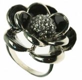 Anel Flower Black