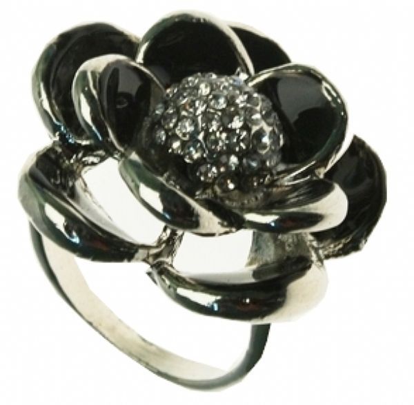 Anel Flower Black